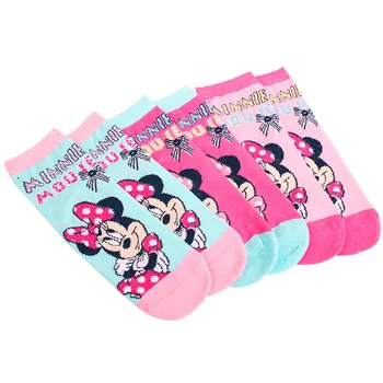 3 Pari Disney Mickey Minnie Nove Jesensko Otrok Bombažne Nogavice Boys Girls Srčkan Socking Otroci Kawaii Baby Girl Obleke Cev Nogavice
