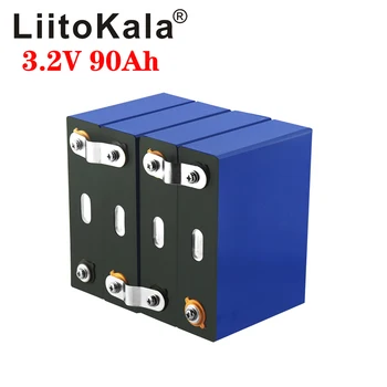 4pcs LiitoKala 3.2 V 90Ah LiFePO4 baterije lahko tvorijo 12V baterija Litij-železo phospha 90000mAh Lahko Čoln baterije, akumulator