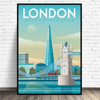 London Potovanja Umetniško Platno Poster Tiskanje Doma Stenski Dekor Slikarstvo