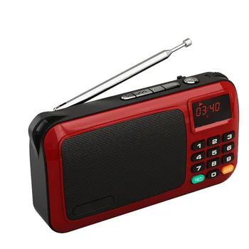 Rolton W405 Prenosni TF Kartice USB Mini FM Radio z LCD Zaslonom Subwoofer Predvajalnik Glasbe MP3/baterijska Svetilka Svetilka / Preveri za PC/Slušalke
