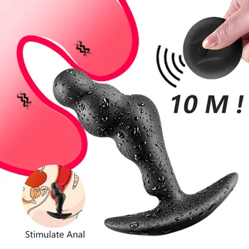 Sex Igrače Za Moške Prostate Massager Vibrator Butt Plug Analni Repu, Vrtijo Brezžični Daljinski USB Polnjenje Odraslih Izdelki Za Človeka