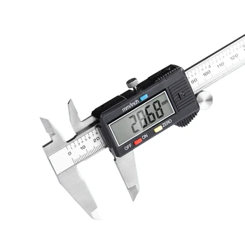 Visoka kakovost 0-150mm za Merjenje Orodje iz Nerjavečega Jekla Digitalno kljunasto merilo Vernier Kaliper Merilnik Mikrometer Paquimetro Messschieber