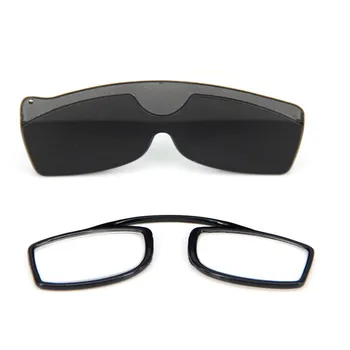 Mini Obravnavi Očala Moških Sponka za Nos Moda Kakovostne Plastike, Povečevalno Presbyopia Očala Ženske s Črno Primeru 1.0 2.0 2.5