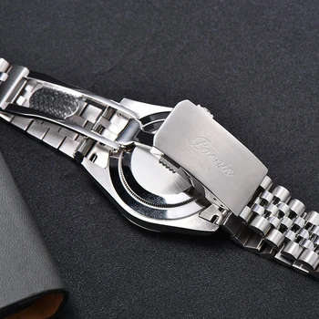 40 mm Parnis Mehanske Ure Črno Ploščo GMT Potapljač Watch Celoti iz Nerjavečega Jekla Safir Avtomatsko gibanje mens Watch 2020 polje