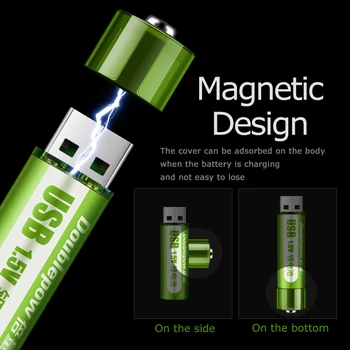1,5 V AA baterije 1800mWh USB polnilna litij-ionska baterija za daljinski nadzor miške, majhen ventilator Električne igrače baterija visoke zmogljivosti