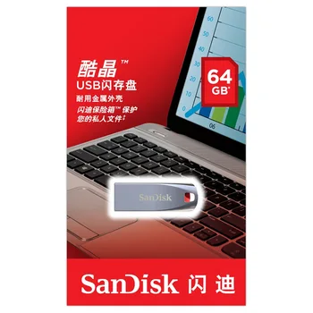 SanDisk USB Flash Drive CZ71 USB 2.0 pendrive 64GB 32 G 16GB 8GB pomnilnika flash Pero Pogoni za RAČUNALNIKE Tablične Podporo Uradni