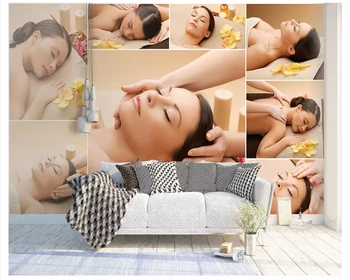 Beibehang po Meri moda formaldehida-brezplačno ozadje lepota zdravje klub fizikalna terapija, masaža center ozadju 3d ozadje