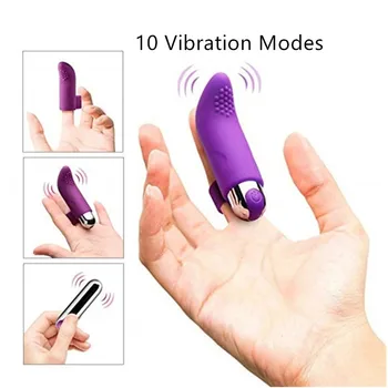 Električni Prst z vibriranjem Massager 10 vibracije načini Prsi Masaža Stimulator Zdravstvenega Varstva Odraslih Igra Igrače