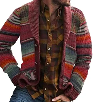 Zahodni Stil Vroče Prodaja oblačila za Moške 2020 Pomlad Nov Slog Natisnjeni Dolgimi rokavi Pulover Vrhovi Moški plašč
