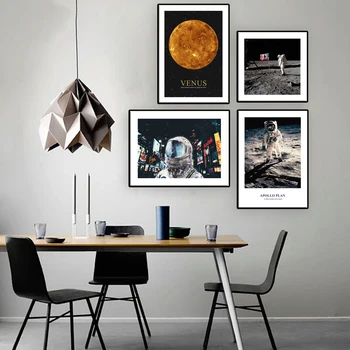 Platno Slikarstvo Astronavt Apollo Luna Ciljne Umetnosti Plakatov In Fotografij Venera Wall Art Platno, Slike, Nordijska Doma Dekoracijo
