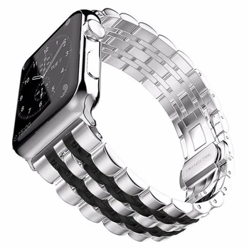 Watchband združljiv za Apple Gledati Serije 5 band 44 mm 40 mm, iz Nerjavnega Jekla povezavo zapestnica za iwatch serije 4 3 2 1 pašček za zapestje