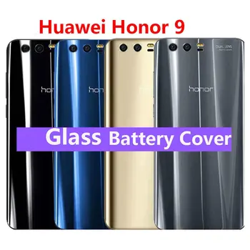Za Huawei Honor 9 Stekla Zadaj Stanovanj Za Huawei Honor 9 Baterije Hrbtni Pokrovček Zadnje Steklo Zamenjava Primeru Popravila Delov+objektiv kamere