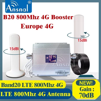 Band20 LTE 800MHz 4G Omrežja Mobilnega Signala Booster 800Mhz 4g mobilni telefon Ojačevalnik 4G cellular signal repetitorja GSM Antena 4g