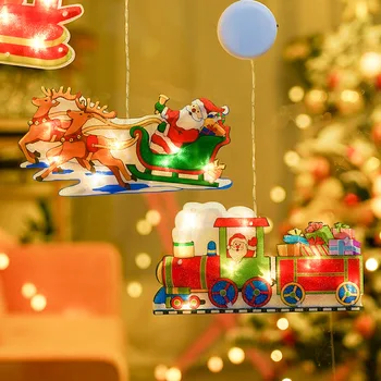 Santa Claus LED Božič Svetilko, Visečo Luč za notranje Stranke Počitnice Festival Božič Dekoracijo Praznične Luči Notranja Zunanja Svetilka