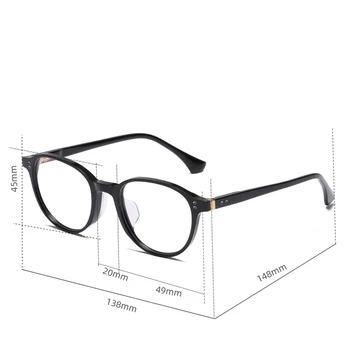Reven Jate FM1095 Optični acetat Očala Okvir za Moške ali Ženske, Očala na Recept Očala Polni Platišča Okvir Očal