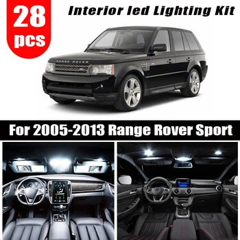 28pcs Napak registrske tablice lučka + notranjosti žarnice LED Branje svetlobe celoten komplet za 2005-2013 Land Rover za Range Rover Sport