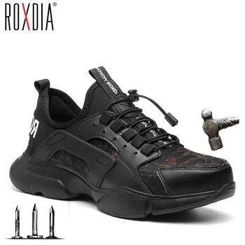 Jekla toe skp, moški varnostni čevlji, lahka teža udobno delo copati moški čevlji dihanje zunanji čevelj ROXDIA blagovne znamke RXM166