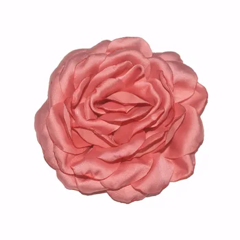 20 kos/veliko ,9.5 cm saten tkanine peony cvetje visoke kakovosti saten šifon strani cvetje pokrivala za glavo, Pribor za lase