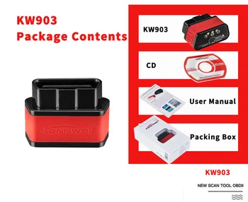 2020 obd2 konnwei scan orodje pro KW903 Bluetooth elm327 obd2/eobd avtomobilski diagnostični optičnega orodje Avto Auto Napake kw903 adapter