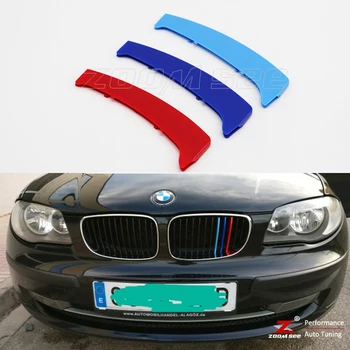 Za 2003-2011 BMW serije 1 E87 E81 E82 E88 116 118 120 130 135 M Sport Prednja Maska Trim Dekoracijo Trakov žar Kritje Nalepke