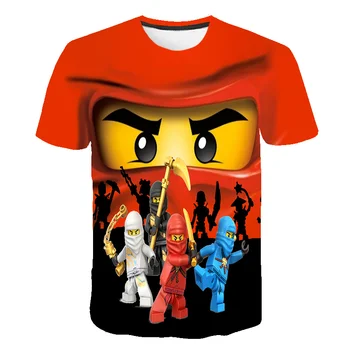 Ninja Fantje T-Shirt Za Dekleta T Shirt 2021 Poletje Otroci Vrhovi Risanka majica s kratkimi rokavi Otroci Oblačila Ninjago Vrh Tees 4-14Y
