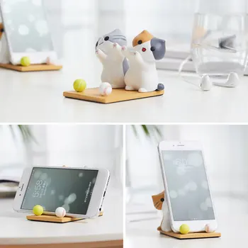 Luštna Mačka Mobilnih Telefonov Stojalo Nosilec Znanja Telefon Tablet Kawaii Držalo za Podporo support Desk Dekoracijo za iPhone XiaoMi Huawei za iPad