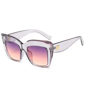 2021 Mačka Oči Luxury Letnik Velik Okvir sončna Očala Ženske UV400 Plastičnih mas Ženske Modne blagovne Znamke v Senci Oči Nositi Gafas De Sol