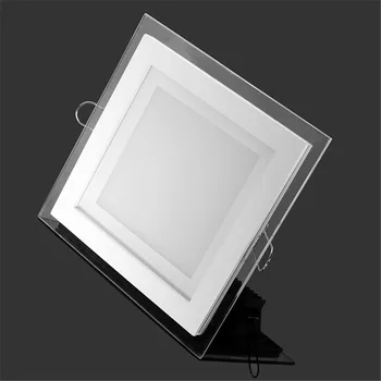 3 sprememba barve stekla led SMD plošča light LED Vgradne Stropne Luči AC85-265V LED Downlight SMD 6W 9W 12W 18W Domačo razsvetljavo 1pcs