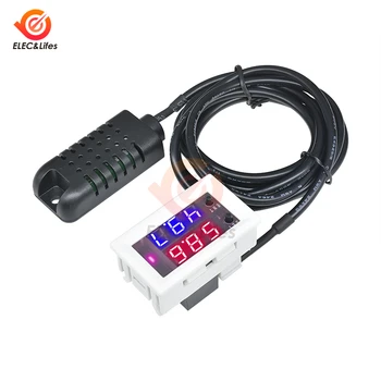 W2026C Digitalni vlažnost Vlage meter, DC 12V Higrometer Vlažnost Krmilnik Detektor 0~99%RH Nastavljiv w/ Vlažnost zraka senzor