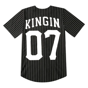 2020 07 Zadnji Kralji baseball majica tyga dresov črno bel unsex Moški Ženske Hip Hop baseball jersey Vrhovi rap rock T-majice