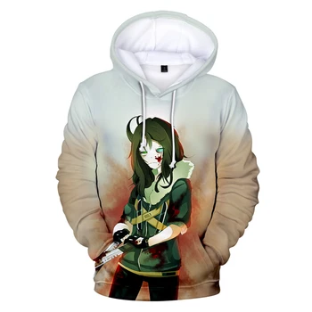 Priljubljena creepypasta Nove Vroče 3D Hoodies Moški ženske Harajuku 3D Hooded fant dekle Srčkan Jeseni Sweatshirts vrhovi puloverju