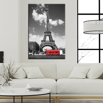 Sodobno Mesto, Pokrajina Platno Slikarstvo Krajine Eifflov Stolp V Parizu Plakat Stenske Slike za Dnevni Sobi Doma Dekor
