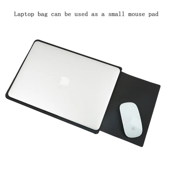 PU Usnje velike mouse pad + Sleeve Prenosnik Torba Za Macbook Pro Retina 11 12 13 15 Laptop Primeru Za Xiaomi Air 13,3 15.6 Pokrov