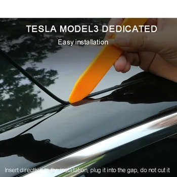 Avtomobilska dodatna Oprema Vetrobransko steklo Strehi Vetra Stražar Znižanje Hrupa Zmanjšanje Komplet Tesnil strešno Okno stekla tesnilni trak Za Tesla Model 3