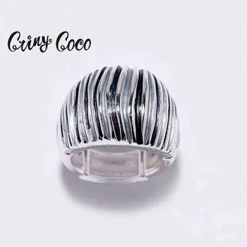 Cring Coco 2020 Gradient Barvni Trak Tesnilo za Ženske Design Izjavo, Cinkove Zlitine, Nakit, Dodatki, Luksuzne blagovne Znamke Prst Obroči