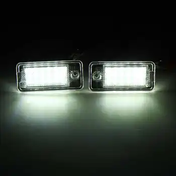 2X LED Številko registrske Tablice Svetloba Svetilke 8E0807430A 8E0807430B 8E0943021B 8E0943022B za Audi A4 S4 RS4 A3 S3 A6 C6 S6 RS6 A5