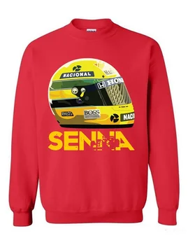 Moške Jopice Avto Dirke Prvak Legenda jersey Ayrton Senna Čelada mladi sportwear Priložnostne znamke moški ženske puloverju
