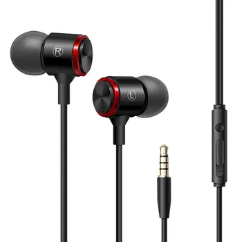 3,5 mm V Uho Slušalke Bass sistem Stereo Slušalke Kovinskih Čepkov Žične Slušalke Šport Teče Slušalke za Xiaomi Redmi Note7 sluchawki