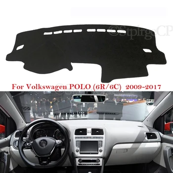 Nadzorna plošča Pokrov Zaščitni Ploščici za Volkswagen VW POLO 6R 6C 2009~2017 MK5 Pribor, Armatura Odbor Dežnik Preprogo Anti-UV Preprogo