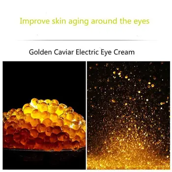 2 v 1 Zlato Kaviar Kremo za Oči Električni Massager Anti Age Gubam Odstrani podočnjake Serum Roller Vibracijsko Masažo, Nego Oči