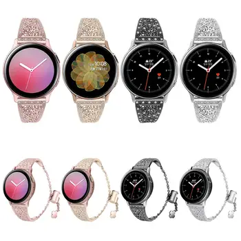 Kovinska Zapestnica za Samsung Galaxy Watch 42mm R810/Galaxy Watch Aktivno 40 mm R500 Razredi Ženske 20 mm, iz Nerjavnega Jekla Nakit Cvetlični