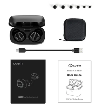 Cowin ky02 dotik, Bluetooth Heaphone 5.0 Res Brezžične v uho earphonesTWS stereo športne Slušalke IPTX5with mikrofon slušalke polje