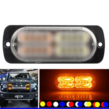 12V/24V 20 LED Ultra-Tanek Nepremočljiva High Power Avto, Tovornjak Sili Strobe Opozorilo Utripa Policija Svetlobe Bela Rdeča Modra Rumena