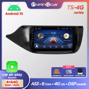 Prelingcar Android 10 ŠT DVD-2 Din avtoradio Večpredstavnostna Video Predvajalnik Navigacija GPS Za kia Cee bi Ceed 2012-2018 Okta-Core IPS