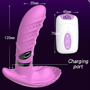Metulj Dildo Vibratorji Brezžični Vibracijske Hlačke Klitoris Nosljivi Massager Nizke Napetosti Tok Stimulator Spolnih Igrač Za Ženske