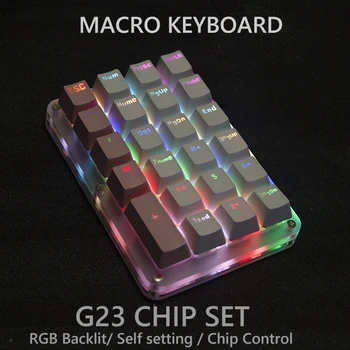 G23 Tipkovnico OSU! Z eno Roko Računovodja Mehanske Programske opreme nastavitev Tipkovnice RGB Osvetlitev 23 Numpad Tipke Makro Funkcija tipkovnica