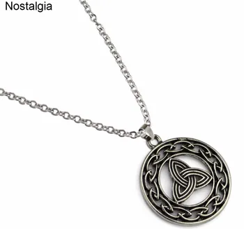 Nostalgija Irski Vozlov Trojice Simbol Vozel Edinstveno Triquetra Amulet Sveto Geometrijo Etnične Ogrlica