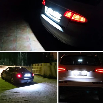 2pcs Bel Avto LED Številko registrske Tablice Luči, žarnica 12V za Audi A4 B8, A5, Q5 S5 TT S4 Napak Led Osvetlitev registrske Tablice