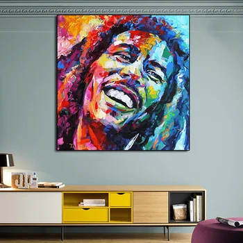 Grafiti Marley Portret Oljna slika Wall Art Slik, Grafika, Platno Slikarstvo Cuadros Doma Dekor za dnevno Sobo, Plakati,
