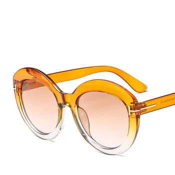 Nova Moda Okrogla sončna Očala Ženske 2018 blagovne Znamke Gradient Barve Okvirjev S T Edinstven Ženski Moški Očala Oculos de sol UV400